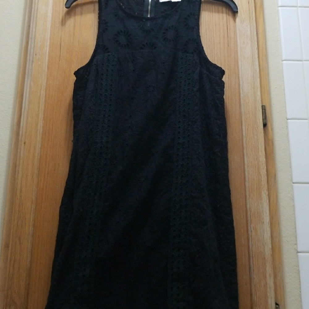 Flowery black dress